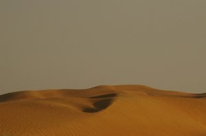 sand and dunes in  desert of Dubai, UAE, November 2007