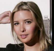 Donald Trump Jr., and his sister Ivanka Trump pose inside the Chicago offices of their father Donald Trump.