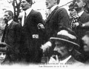 Speakers from the CGT at the Meru strike (1909).