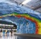 Art in the underground: Stockholm Metro Train Station, Sweden.