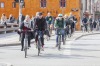 People going by bike in Copenhagen, Denmark.