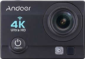 Andoer 4K Action Camera 1080P Wifi Cam 16MP Ultra-HD 2in LCD 170°