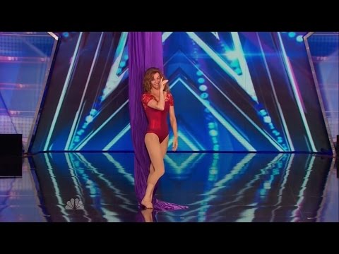 America's Got Talent S09E04 Laura Dasi Aerial Silk Acrobatic Act