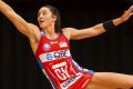 NSW Swifts Rd 3 match.?Sharni Layton defending shot over Erin Bell (TBirds).?17 April 2016. Credit:?Murray ...