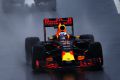 Wet and wild: Daniel Ricciardo driving the Red Bull Racing Red Bull-TAG Heuer during qualifying for the Formula One ...