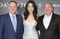 New Zealand Prime Minister John Key with DJ ambassador Jessica Gomes and David Jones boss Ian Moir at the grand opening ...