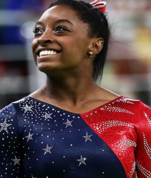 RIO DE JANEIRO, BRAZIL - AUGUST 07:  Simone Biles of the United States smiles before competing on balance beam during ...