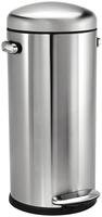 simplehuman   8 Gal Round Retro Fingerprint-Proof Step Trash Can