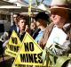 Protest outside the NSW Land and Enviroment Courts over Shenua Watermark coal mine on the Liverpool Plains.
