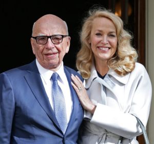 Rupert Murdoch and his fourth wife, Jerry Hall.