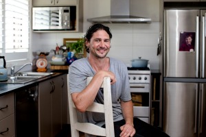 Colin Fassnidge in his kitchen at home.