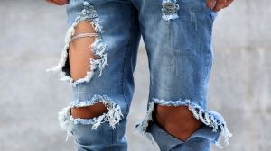 Artfully ripped jeans from American label Fear Of God fetch prices well over $1000 thanks to exposure from fans such as ...