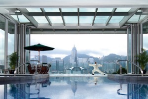 The pool at the The Peninsula Hong Kong.