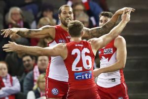 Rising: Lance Franklin and the Swans are legitimate title threats.