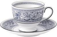 Wedgwood   Florentine Teacup & Saucer Leigh - Indigo