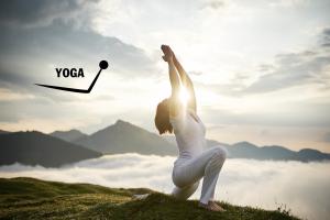 Austria.Kranzhorn, Mid adult woman practising yoga on mountain to