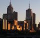 Picture by Leigh Henningham 22/3/2016 Generic Melbourne Skyline from South Bank of Yarra Rever at dawn. #generic #dawn ...