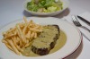 Steak frites with bottomless fries at Entrecote.