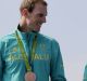 Reward for hard work: Australia's Ken Wallace and Lachlan Tame with their bronze medals.