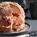 raspberry & mascarpone brioche cake