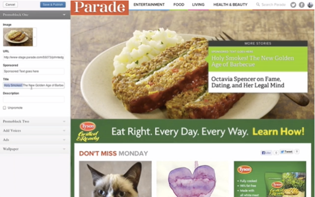 Parade.com's Demo of the Theme Customizer