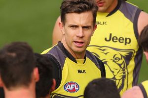 Brett Deledio is resigned to trade talk but confident he is staying at Punt Road.