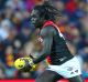 Anthony McDonald-Tipungwuti gets a break on Adelaide's Jake Lever.