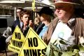 Protest outside the NSW Land and Enviroment Courts over Shenua Watermark coal mine on the Liverpool Plains.
