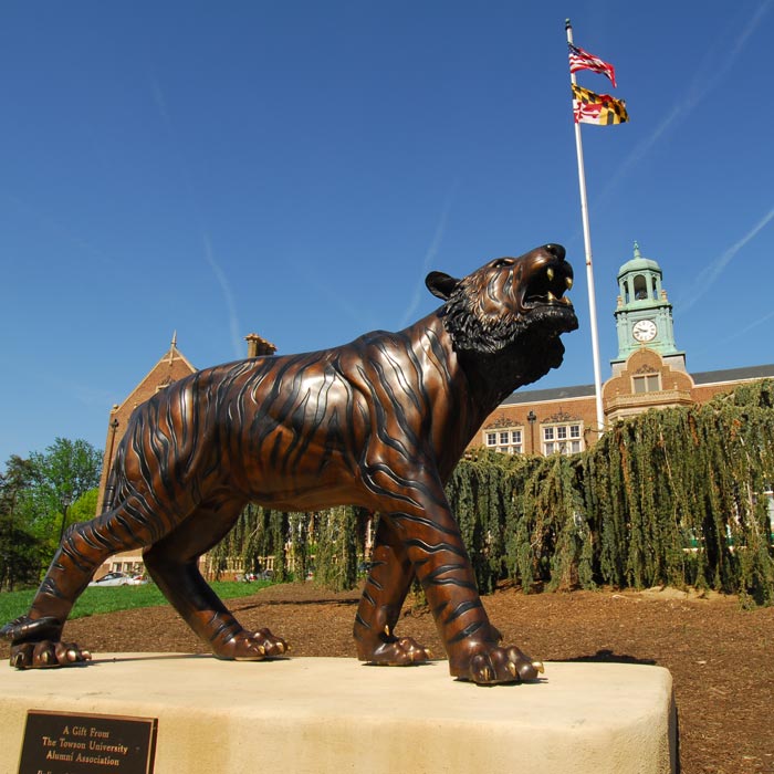 Tiger Statue Infront of Stephens Hall