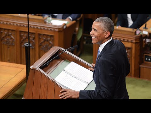 President Barack Obama delivers stirring speech in Parliament