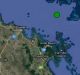 The location of an earthquake that struck off Bowen early on Friday morning.