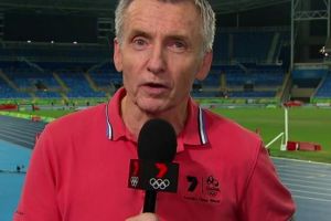 Bruce McAvaney on duty at the Rio Olympics.