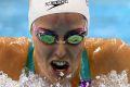 Alicia Coutts competes in the women's 200-metre individual medley at the Australian Swimming Championships in Adelaide. 