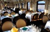 Breakfast service on the Restaurant Car on a Golden Eagle luxury train.