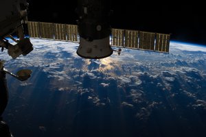 File - One of the Expedition 36 crew members aboard the International Space Station on July 4, 2013, used a 50mm lens to record this image of a large mass of storm clouds over the Atlantic Ocean near Brazil and the Equator.