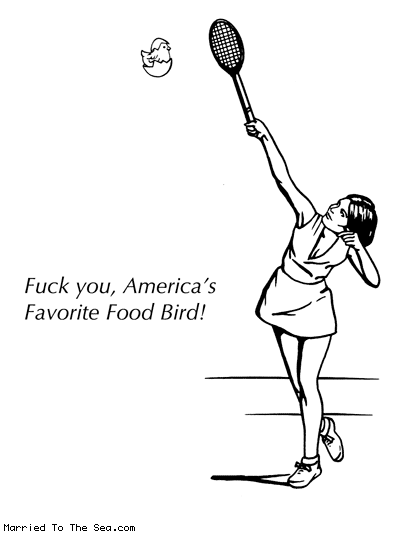 Natalie Dee comic: americas favorite food bird * Text: 