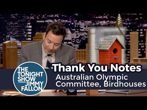 Thank You Notes: Australian Olympic Committee, Birdhouses