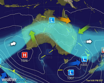 Todays Synoptic weather chart