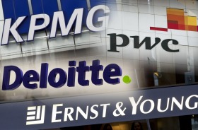 KPMG, Deloitte, Ernst and Young E&Y, PwC. Photo Illustration: Ryan Stuart