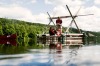 Timber-rafting in Sweden's Varmland province.