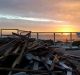 The rubble on the site of the former Salt on the Beach restaurant.