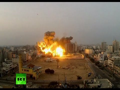 Video: Huge blasts in Gaza City as Israel targets Hamas compound