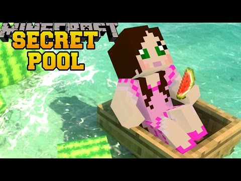 Minecraft: SECRET SWIMMING POOL - HIDDEN BUTTONS 3 - Custom Map