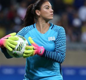 Facing a spell on the sidelines: Hope Solo.