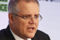 Treasurer Scott Morrison speaks at a Bloomberg business breakfast in Sydney on Thursday.