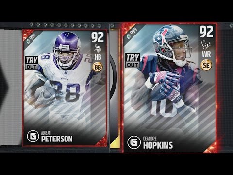 Madden 17 Ultimate Team - Free Adrian Peterson & Hopkins! 1st Pack Opening!