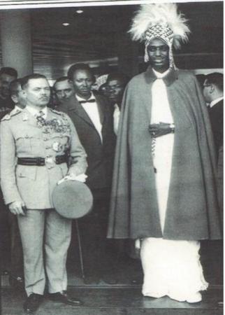 King of Rwanda with Belgian general