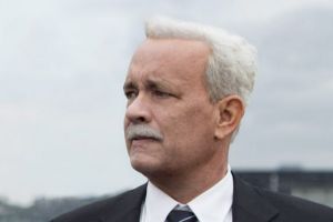 Tom Hanks as Chesley Sullenberger and Aaron Eckhart as Jeff Skiles in <i>Sully</i>.