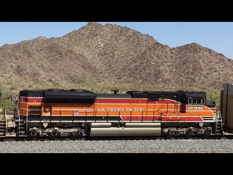 [HD] Railfanning the Union Pacific Sunset Route in Southern Arizona early 2016