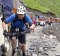 Cycling through a traffic jam on Rohtang La on the Manli to Leh highway.